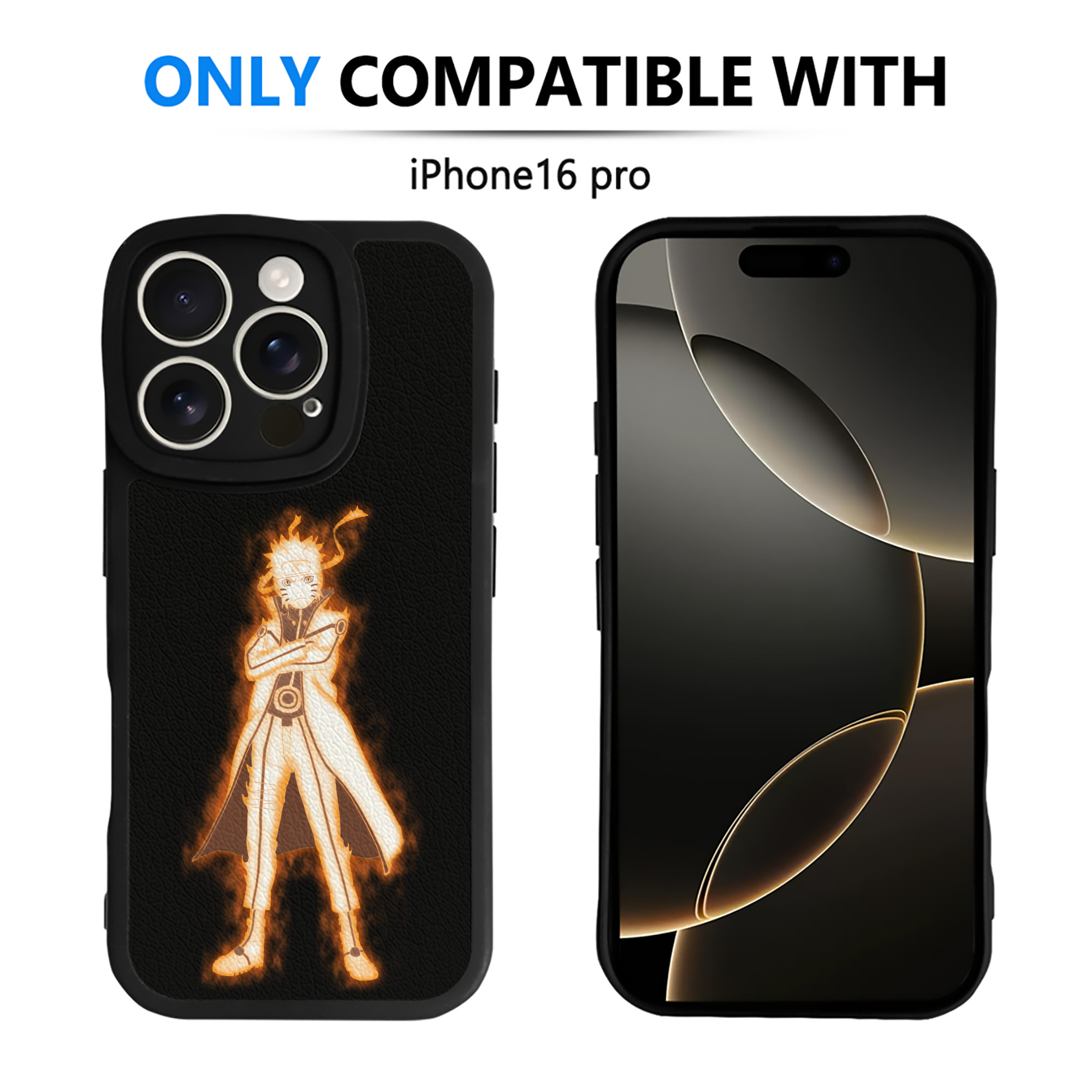 （画像用） NARUTO -ナルト- うずまき ナルト Uzumaki Naruto 【iPhone 16シリーズ対応】シリコンスマホケース（レザー調） 材質：シリコン